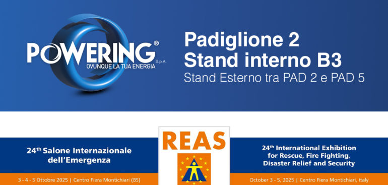 Powering partecipa alla fiera REAS 2025 salone internazionale dell'emergenza